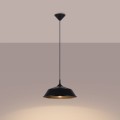 LAMPAMI - nowoczesna lampa wisząca, lampa kuchenna wisząca pojedyncza, lampa nad okrągły stół, czarna lampa nad wyspę kuchenną