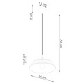 LAMPAMI - lampa sufitowa biała szkic