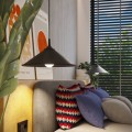 LAMPAMI - nowoczesna lampa wisząca, lampa kuchenna wisząca pojedyncza drewno, lampa nad okrągły stół