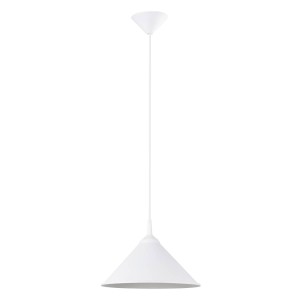 Biała lampa metalowa wisząca stożek 1xE27 ZUMA 