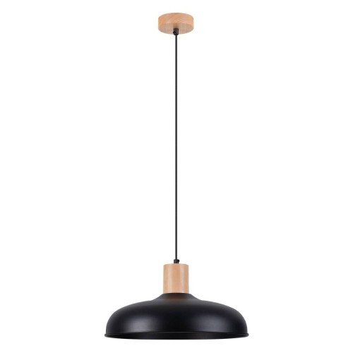 LAMPAMI - nowoczesna lampa wisząca, lampa kuchenna wisząca pojedyncza drewno, lampa nad okrągły stół