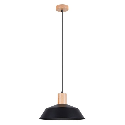 LAMPAMI - nowoczesna lampa wisząca, lampa kuchenna wisząca pojedyncza drewno, lampa nad okrągły stół