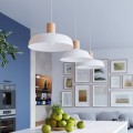 LAMPAMI - lampa sufitowa biała, biała lampa wisząca, lampa wisząca biała, lampa kuchenna, lampa skandynawska