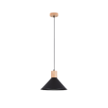 LAMPAMI - nowoczesna lampa wisząca, lampa kuchenna wisząca pojedyncza drewno, lampa nad okrągły stół