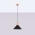 LAMPAMI - nowoczesna lampa wisząca, lampa kuchenna wisząca pojedyncza drewno, lampa nad okrągły stół