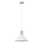 Biała lampa nad stół z drewnem 120 cm 1xE27 JAGA 