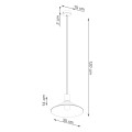 LAMPAMI - lampa sufitowa biała szkic