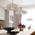 LAMPAMI - lampa sufitowa biała, biała lampa wisząca, lampa wisząca biała, lampa kuchenna, lampa skandynawska