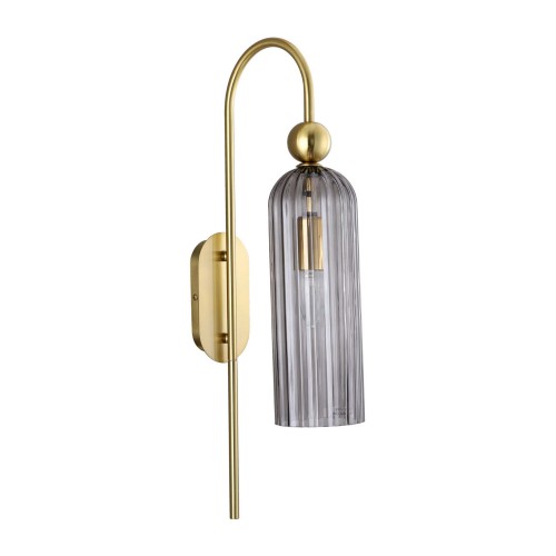 LAMPAMI - lampa ścienna, kinkiet do salonu, złoty kinkiet nowoczesny, kinkiet do sypialni, lampa glamour