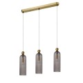 LAMPAMI - lampa złota potrójna, lampa do salonu, lampa wisząca nad stół, złota lampa wisząca, lampa glamour