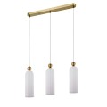 LAMPAMI - lampa złota potrójna, lampa do salonu, lampa wisząca nad stół, biała lampa wiszca, lampa glamour