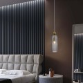 LAMPAMI - lampa złota szklana, lampa do salonu, lampa wisząca do sypialni, lampa nad stół, lampa glamour