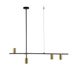 Lampa wisząca nowoczesna czarna ze złotym ARIZONA 4xGU10 