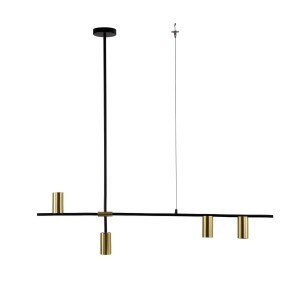 Lampa wisząca nowoczesna czarna ze złotym ARIZONA 4xGU10 