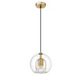 LAMPAMI - lampa złota kula szklana, lampa do salonu, lampa wisząca kula, lampa nad stół, lampa szklane kule