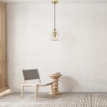 LAMPAMI - lampa złota kula szklana, lampa do salonu, lampa wisząca kula, lampa nad stół, lampa szklane kule