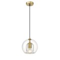 LAMPAMI - lampa złota kula szklana, lampa do salonu, lampa wisząca kula, lampa nad stół, lampa szklane kule
