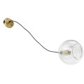 LAMPAMI - lampa złota kula szklana, lampa do salonu, lampa wisząca kula, lampa nad stół, lampa szklane kule