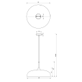 LAMPAMI - niebieska lampa wisząca  szkic