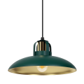 LAMPAMI - lampa butelkowa, lampa industrialna, lampa nowoczesna wisząca zielona ze złotym