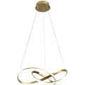 LAMPAMI - lampa wisząca złota nowoczesna, złota lampa ledowa, nowoczesna lampa do salonu, żyrandol nowoczesny do salonu