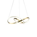 LAMPAMI - lampa wisząca złota nowoczesna, złota lampa ledowa, nowoczesna lampa do salonu, żyrandol nowoczesny do salonu