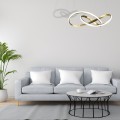LAMPAMI - lampa wisząca złota nowoczesna, złota lampa ledowa, nowoczesna lampa do salonu, żyrandol nowoczesny do salonu