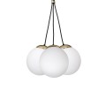 LAMPAMI - lampa sufitowa do salonu klosze białe kule, lampa sufitowa wisząca do salonu, lampa nad stół, lampa szklane kule