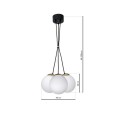 LAMPAMI - lampa sufitowa do salonu klosze białe kule, lampa sufitowa wisząca do salonu, lampa nad stół, lampa szklane kule