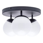 Lampa sufitowa potrójna klosze białe kule 3xE14 SFERA BLACK