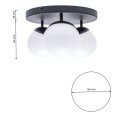 LAMPAMI - lampa sufitowa do salonu klosze białe kule, lampa sufitowa wisząca do salonu, lampa nad stół, lampa szklane kule