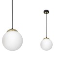 LAMPAMI - nowoczesna lampa wisząca, lampa do salonu, lampa szklane kule, lampa do sypialni, biała lampa kule