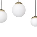 LAMPAMI - lampa sufitowa do salonu klosze białe kule, lampa sufitowa wisząca do salonu, lampa nad stół, lampa szklane kule