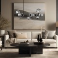 LAMPAMI - nowoczesna lampa wisząca, lampa do salonu, lampa szklane kule, lampa do sypialni, klosze szklane kule