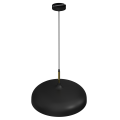 LAMPAMI - czarna lampa wisząca nowoczesna, lampa glamour, lampa nowoczesna wisząca czarna ze złotym