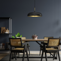 LAMPAMI - czarna lampa wisząca nowoczesna, lampa glamour, lampa nowoczesna wisząca czarna ze złotym