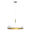 LAMPAMI - biała lampa wisząca nowoczesna, lampa glamour, lampa nowoczesna wisząca biała ze złotym