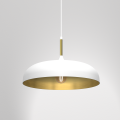 LAMPAMI - biała lampa wisząca nowoczesna, lampa glamour, lampa nowoczesna wisząca biała ze złotym