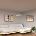 LAMPAMI - biała lampa wisząca nowoczesna, lampa glamour, lampa nowoczesna wisząca biała ze złotym