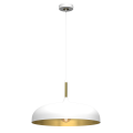LAMPAMI - biała lampa wisząca nowoczesna, lampa glamour, lampa nowoczesna wisząca biała ze złotym