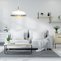 LAMPAMI - biała lampa wisząca nowoczesna, lampa glamour, lampa nowoczesna wisząca biała ze złotym