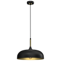 LAMPAMI - czarna lampa wisząca nowoczesna, lampa glamour, lampa nowoczesna wisząca czarna ze złotym