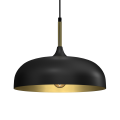 LAMPAMI - czarna lampa wisząca nowoczesna, lampa glamour, lampa nowoczesna wisząca czarna ze złotym