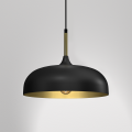 LAMPAMI - czarna lampa wisząca nowoczesna, lampa glamour, lampa nowoczesna wisząca czarna ze złotym