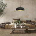 LAMPAMI - czarna lampa wisząca nowoczesna, lampa glamour, lampa nowoczesna wisząca czarna ze złotym