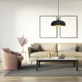 LAMPAMI - czarna lampa wisząca nowoczesna, lampa glamour, lampa nowoczesna wisząca czarna ze złotym