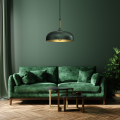 LAMPAMI - lampa butelkowa, lampa industrialna, lampa nowoczesna wisząca zielona ze złotym