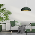 LAMPAMI - lampa butelkowa, lampa industrialna, lampa nowoczesna wisząca zielona ze złotym