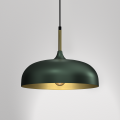 LAMPAMI - lampa butelkowa, lampa industrialna, lampa nowoczesna wisząca zielona ze złotym