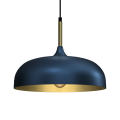 LAMPAMI - niebieska lampa wisząca nowoczesna, lampa industrialna, lampa nowoczesna wisząca niebieska ze złotym